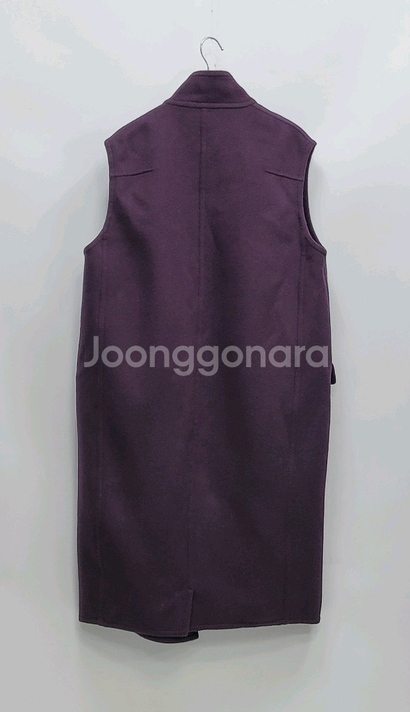 이탈리아 울 캐시미어 모직 롱 베스트 / 여 85 버건디 퍼플--1