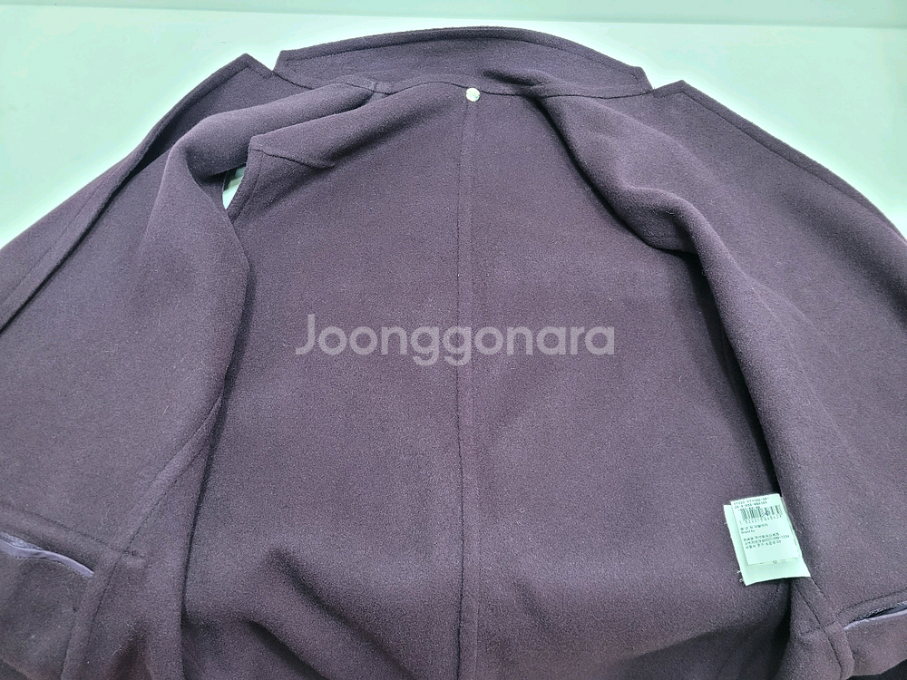 이탈리아 울 캐시미어 모직 롱 베스트 / 여 85 버건디 퍼플--4