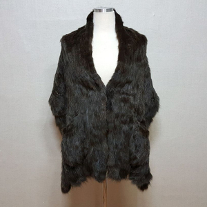 니팅 천연 여우털 숄 겸용 목도리 새것수준