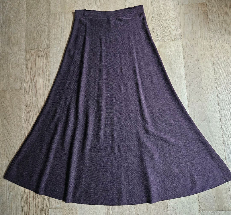 CARRIERE 밴딩 니트 롱스커트--1