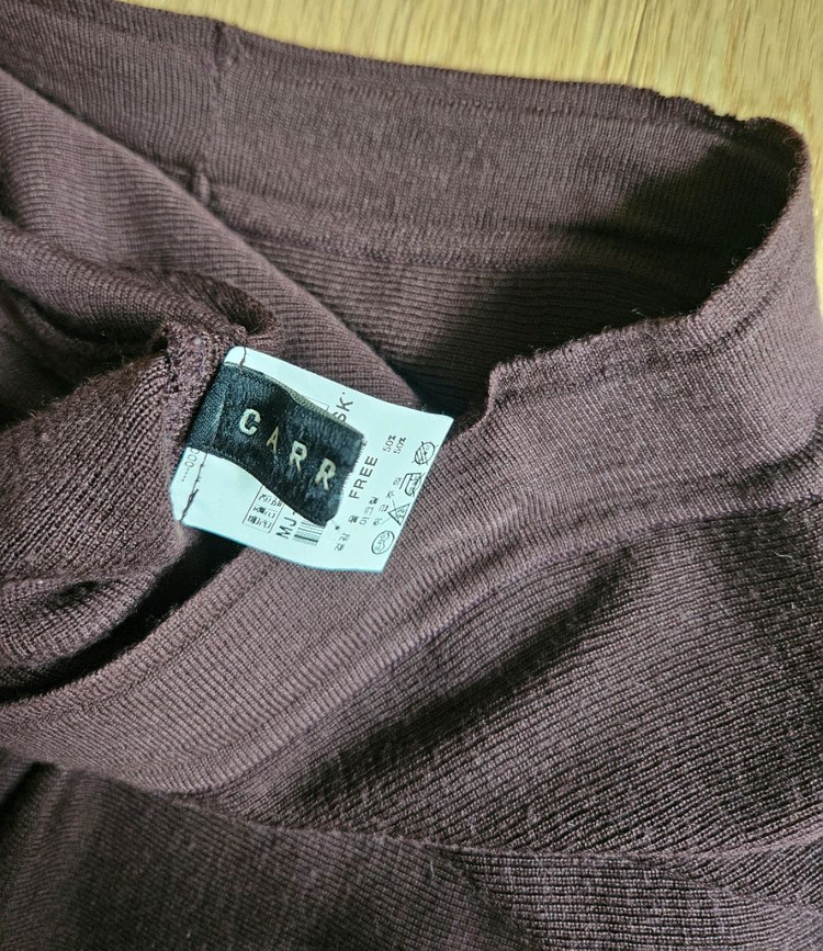 CARRIERE 밴딩 니트 롱스커트--4