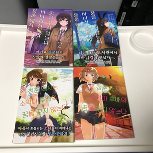 라노벨 라이트 노벨 청춘 돼지 만화책 코믹스 총 4권 올초판 초판