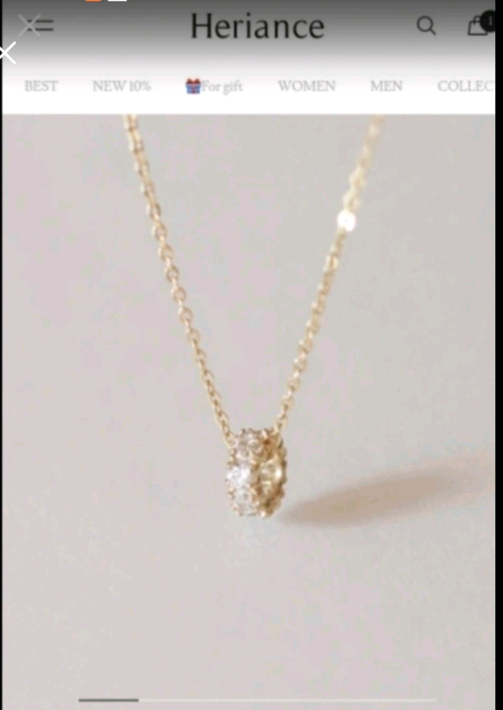 헤리안스 14k 도넛 팬던트2개와 목걸이줄 세트--3