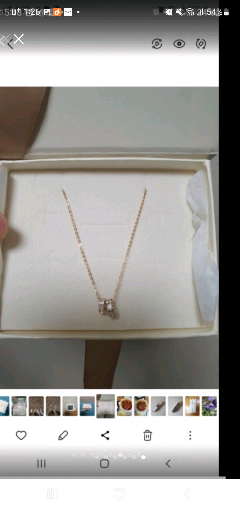 헤리안스 14k 도넛 팬던트2개와 목걸이줄 세트--4