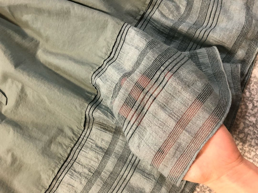 쥬크 22년 정가35.9 바스락 시스루 벨티드 롱 원피스 튤 반팔 민트 주크--2