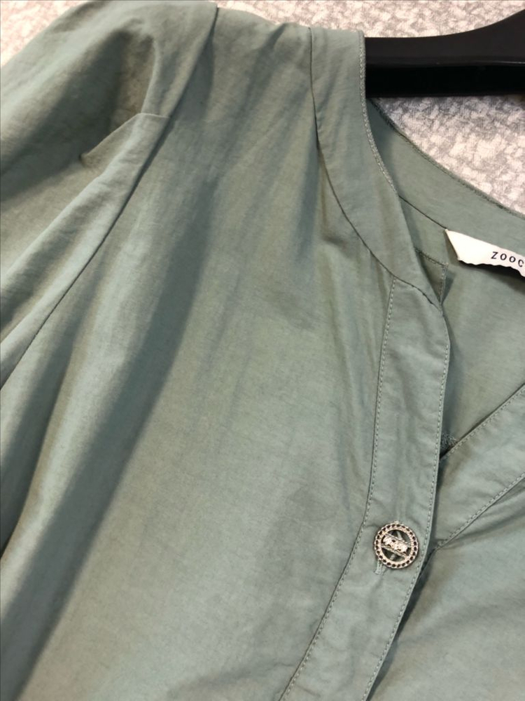 쥬크 22년 정가35.9 바스락 시스루 벨티드 롱 원피스 튤 반팔 민트 주크--4