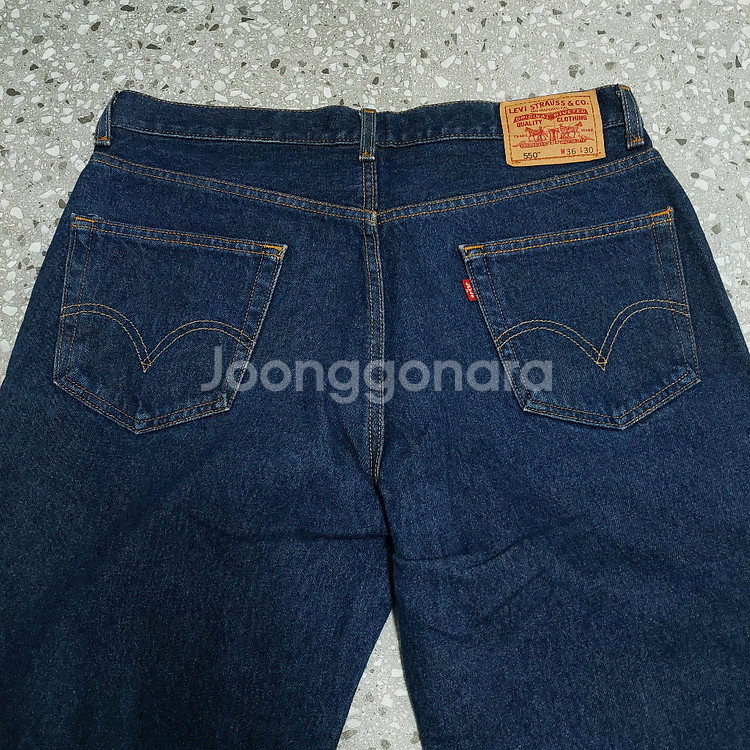 리바이스 550 진청 데님 36 팝니다/ 청바지 릴렉스핏 배기핏 인디고--4