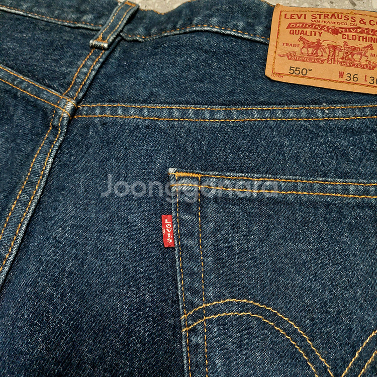 리바이스 550 진청 데님 36 팝니다/ 청바지 릴렉스핏 배기핏 인디고--5