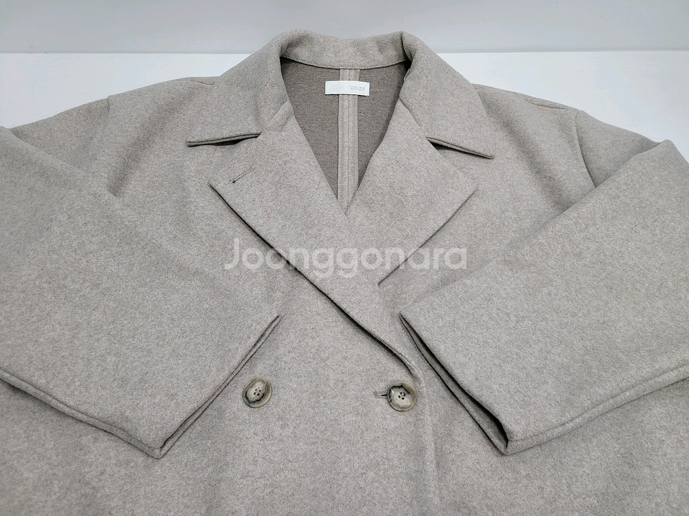 ZARA 자라 오버핏 더블 숏 코트 / 여 L 오트밀--14