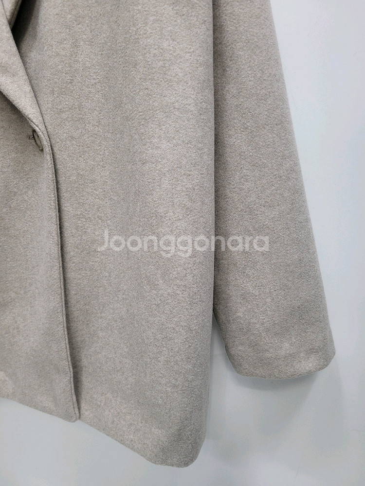 ZARA 자라 오버핏 더블 숏 코트 / 여 L 오트밀--3