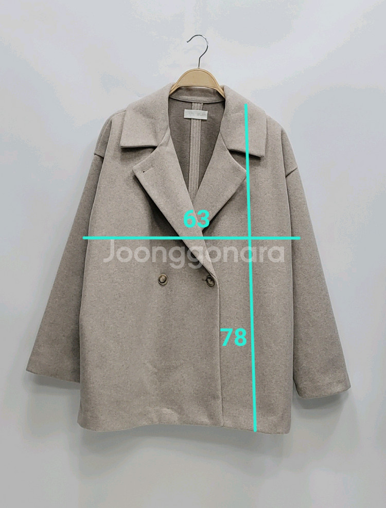 ZARA 자라 오버핏 더블 숏 코트 / 여 L 오트밀--9