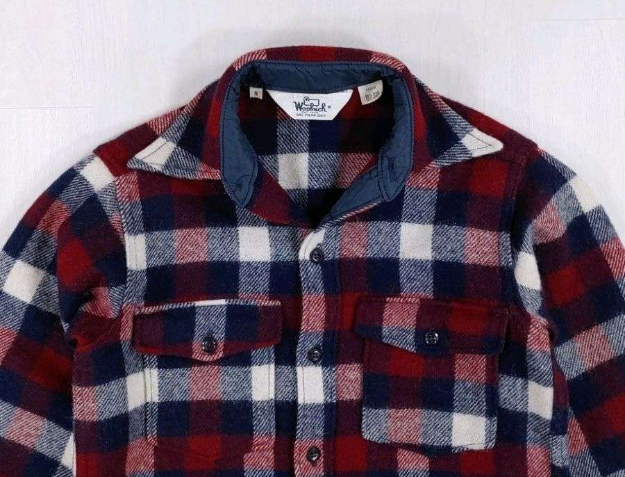 70년대 울리치 울 체크셔츠 S--11