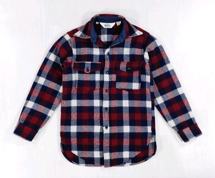 70년대 울리치 울 체크셔츠 S--10