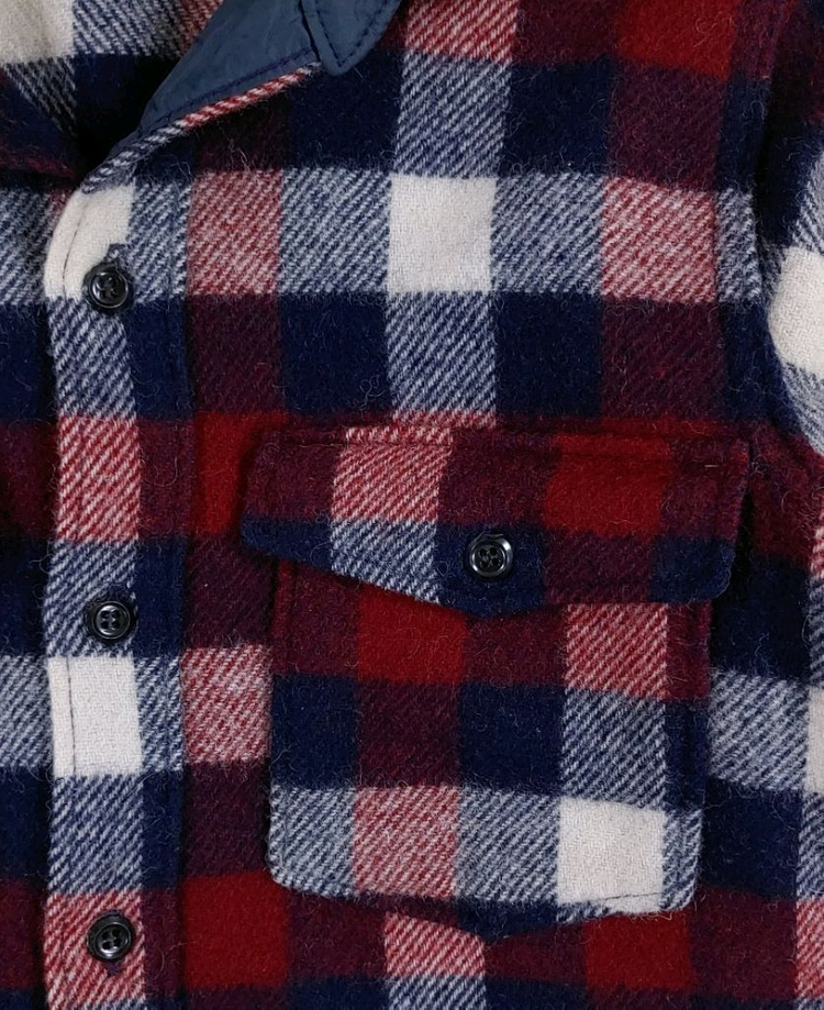 70년대 울리치 울 체크셔츠 S--12