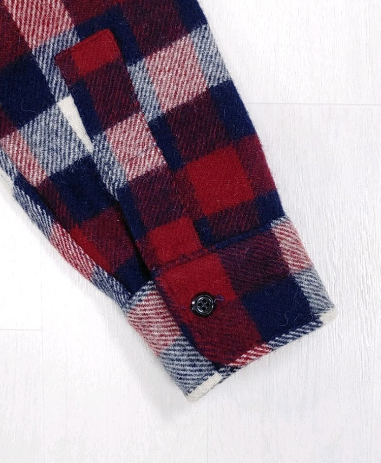 70년대 울리치 울 체크셔츠 S--14