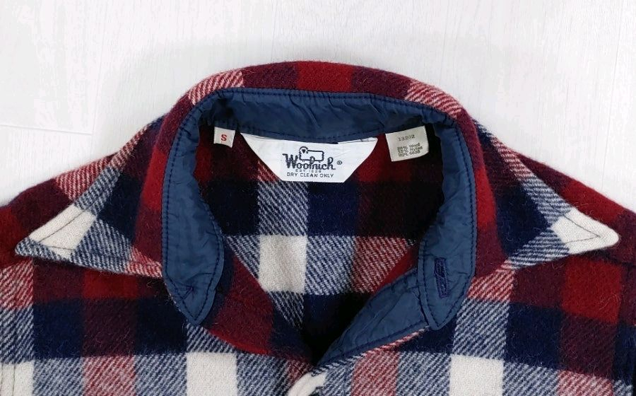 70년대 울리치 울 체크셔츠 S--16