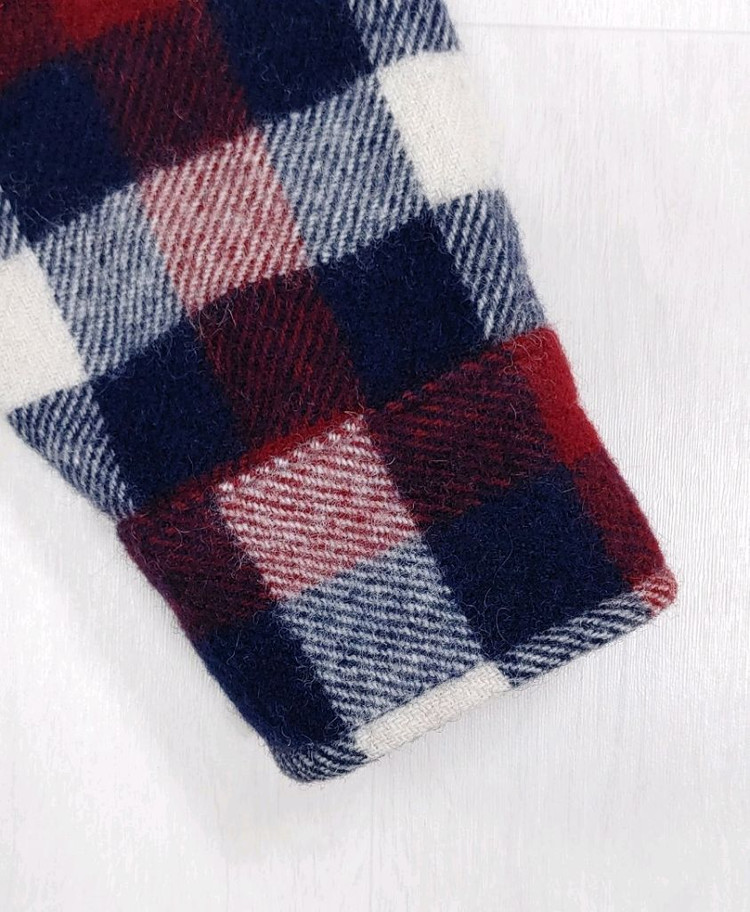 70년대 울리치 울 체크셔츠 S--18