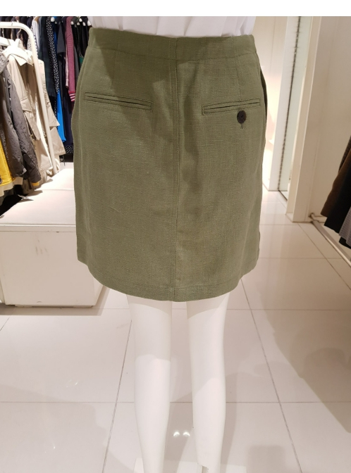 스튜디오 톰보이 카키 린넨 스커트 66정도--3