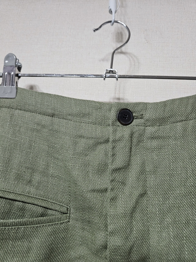 스튜디오 톰보이 카키 린넨 스커트 66정도--5