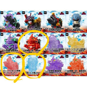 (일괄) 에반게리온 고질라 소프비 피규어 가챠