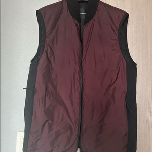 Theory 남성 버건디 패딩조끼