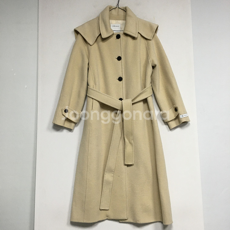 에고이스트 빅카라 벨티드 울 코트 66--2