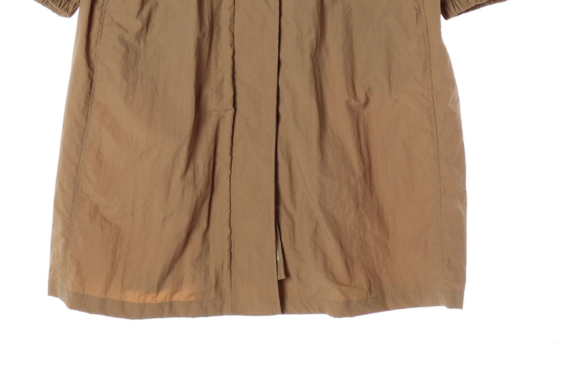 지컷 베이지 나일론 사파리 야상 롱 집업 점퍼 재킷--5