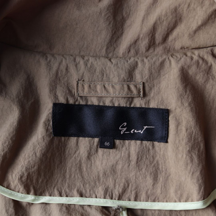 지컷 베이지 나일론 사파리 야상 롱 집업 점퍼 재킷--6