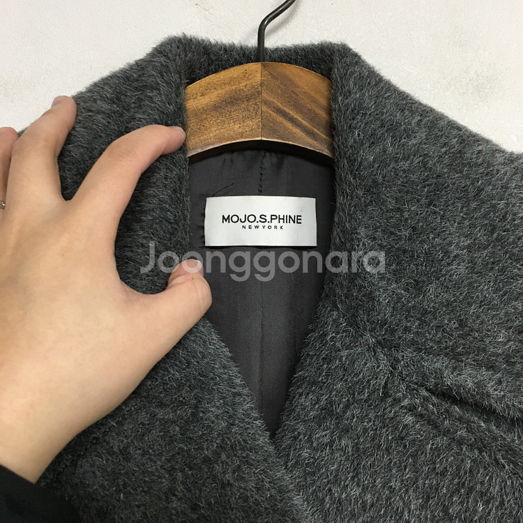 모조에스핀 벨티드 라마 코트 55--2