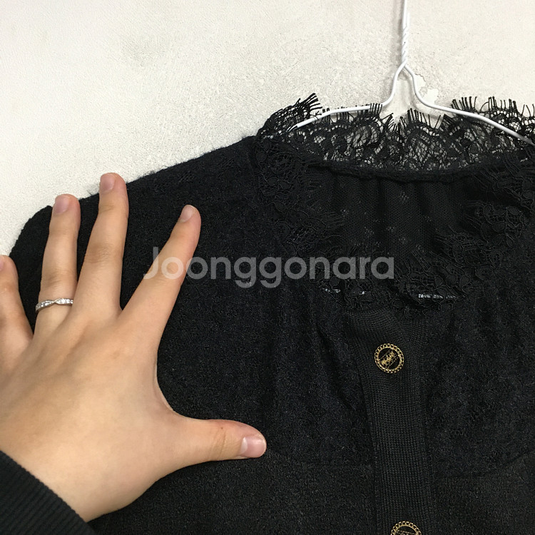 ZOOC 주크 레이스넥 니트 블라우스 55--1