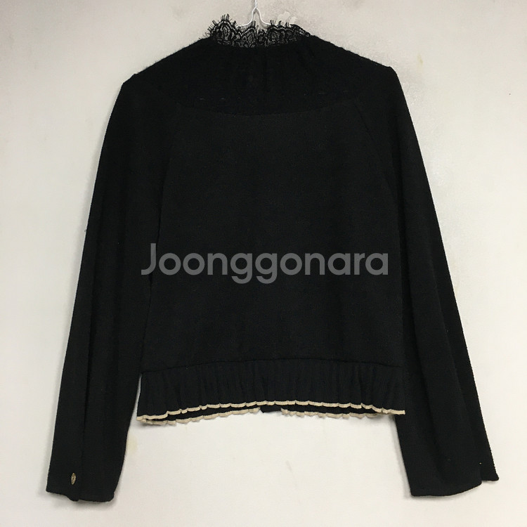 ZOOC 주크 레이스넥 니트 블라우스 55--5