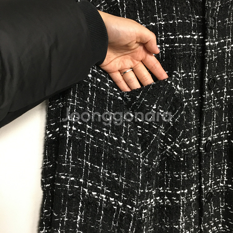 welldone 웰던 레터링 트위드 자켓 L--3