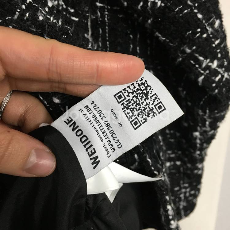 welldone 웰던 레터링 트위드 자켓 L--5