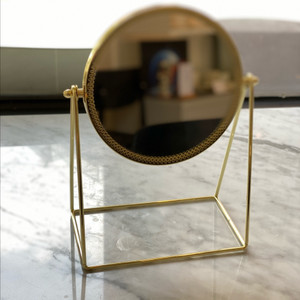 골드 프레임 원형 탁상 거울(새제품)