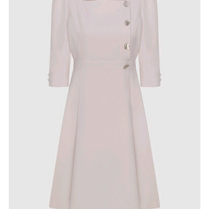 케네스레이디 스퀘어넥 버튼 원피스 55 라이트핑크1