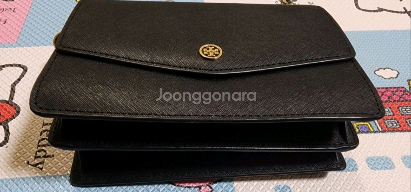 토리버치 사피아노 블랙 크로스 체인백--1