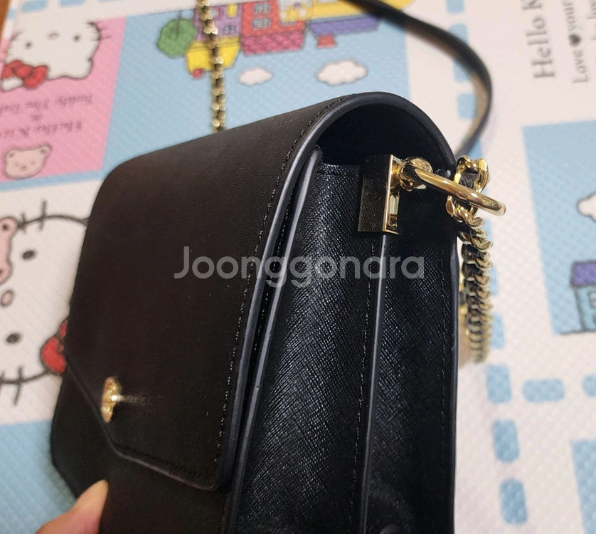 토리버치 사피아노 블랙 크로스 체인백--2