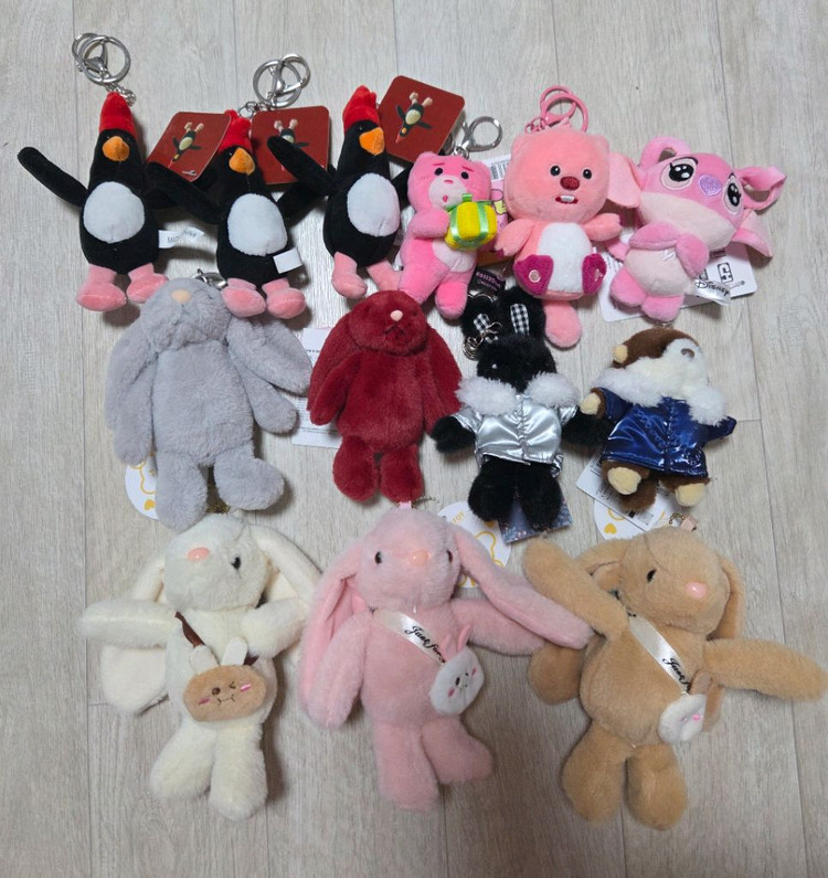 새상품, 택o) 맥그로우 마이러블리샤샤 레보니 랏코상 벨리곰 잔망루피 스티치 인형 키링 이미지
