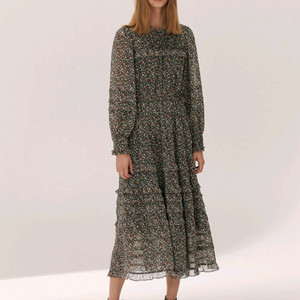 써스데이아일랜드 잔꽃 패턴 롱원피스 M사이즈