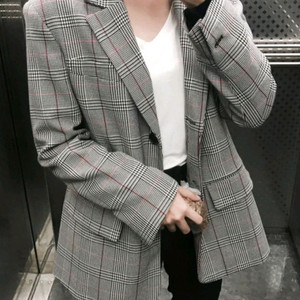 자라 여성 체크자켓(라지사이즈)