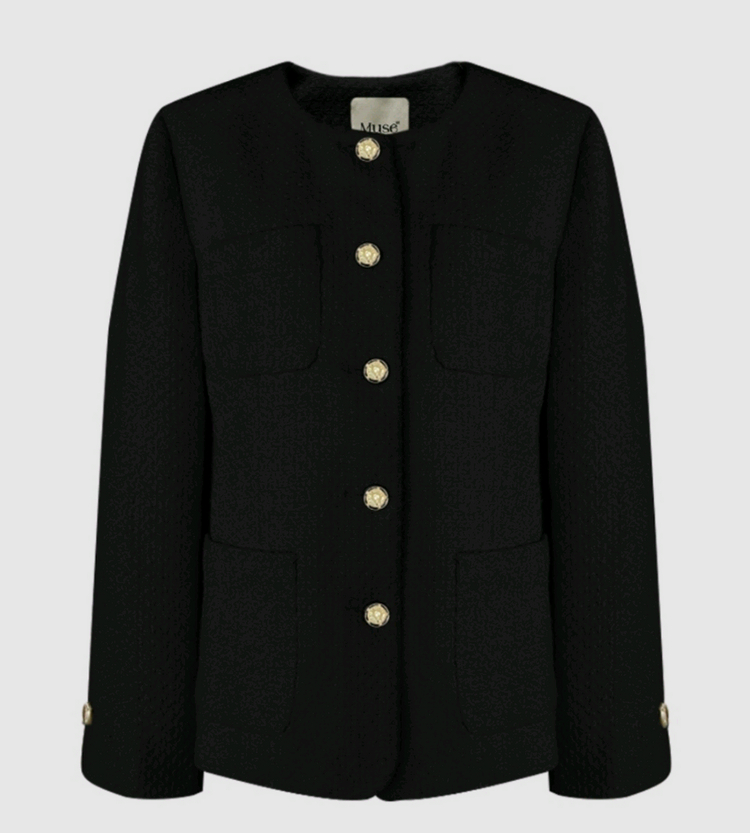 [Muse12] 글로우 헤어리 트위드 울 자켓--3