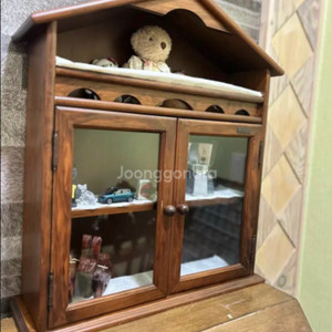 원목 빈티지 엔틱유리 진열장 장식장