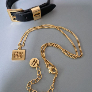 로고 체인 목걸이 팔찌 세트