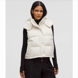 룰루레몬 원더퍼프 크롭 베스트 6사이즈 아이보리, 룰루레몬 패딩