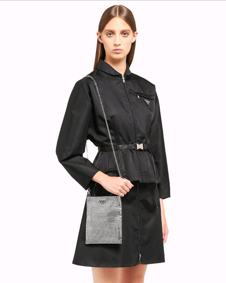 프라다 테수토 호보 크리스탈 토트백 판매해요--7