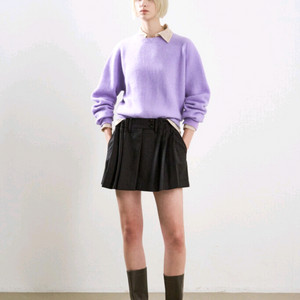 한섬 25fw신상 시스템 캐시미어 컬러블록 니트탑 프리 (새옷)