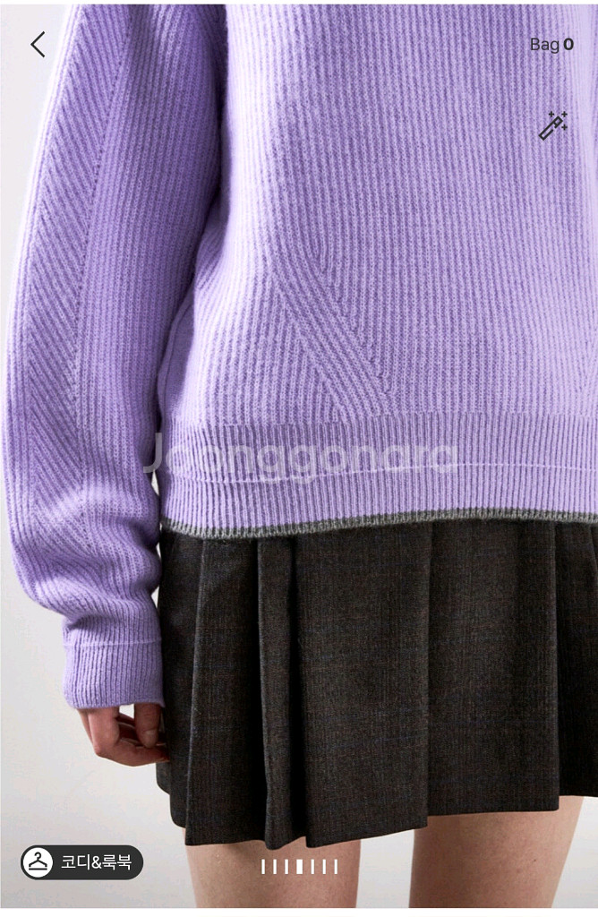 한섬 25fw신상 시스템 캐시미어 컬러블록 니트탑 프리 (새옷)--4