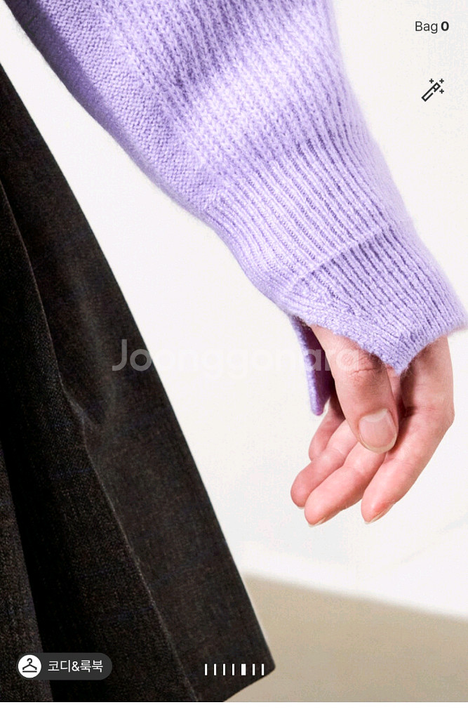 한섬 25fw신상 시스템 캐시미어 컬러블록 니트탑 프리 (새옷)--5