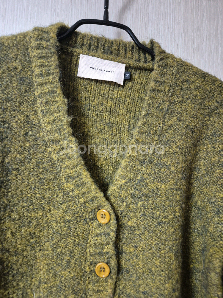 분더캄머 울 니트 부클 가디건 올리브색 M--3