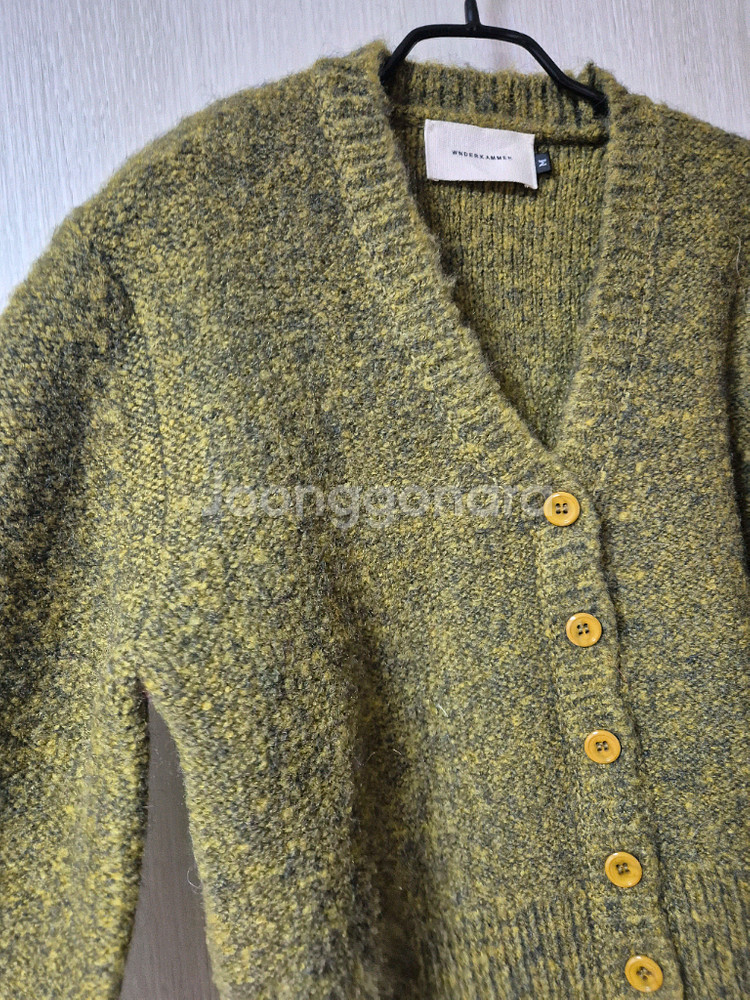 분더캄머 울 니트 부클 가디건 올리브색 M--4